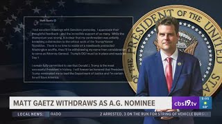 Matt Gaetz withdraws as attorney general nominee [upl. by Anitnegra]