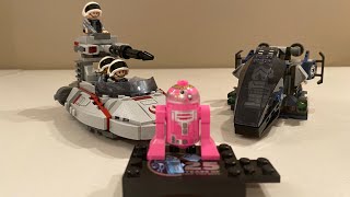 Lego Star Wars Imperial dropship vs rebel scout speeder review [upl. by Nylkcaj]