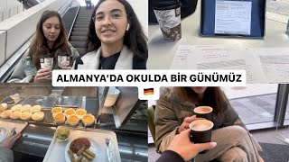 Almanya’da okulda bir günümüz 🇩🇪 Kütüphanede ders çalıştık Almanya günlerimiz ✨ VLOG [upl. by Mure465]