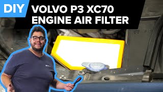 Volvo XC70 Engine Air Filter Replacement DIY Volvo P3 T6 S60 V60 XC60 XC90 [upl. by Thetis]