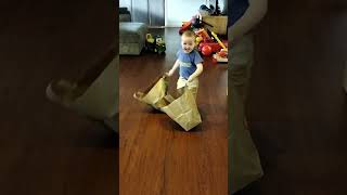 ❤️Hilarious Who Won This Paper Bag Challenge shorts cutebaby [upl. by Ylellan]