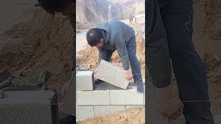 Railway stone slope protection masonry process [upl. by Nileuqcaj]