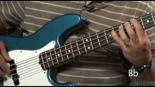 Bass for Jazz Ensemble Lesson 9 Finding Roots and 5ths Chromatic Transitions [upl. by Nnod]