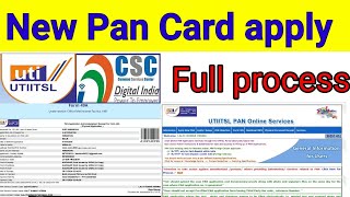 CSC se New Pan card kaise apply kare l csc id se uti par pan card apply l UTI se pan card apply ll [upl. by Ellinger952]