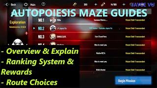 《AUTOPOIESIS MAZE》 Guide  Ranking Rewards RouteOption Choices amp MapsStages Guides  PGR Global [upl. by Ylil]