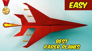 EASY Paper Plane that FLY FAR  How to Make Paper Airplane EASY that FLY FAR  Super Sonic Plane [upl. by Allicerp]