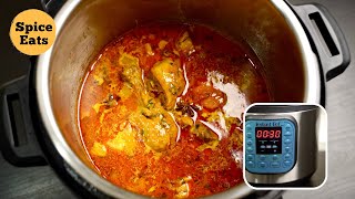 INSTANT POT CHICKEN CURRY  PRESSURE COOKER CHICKEN CURRY  SPICE EATS [upl. by Nylodnewg150]