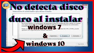 ✅ no detecta disco duro al instalar windows 7 quotsolucionquot 2023 [upl. by Eerihs138]