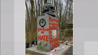 Karl Marx statue vandalised twice in a fortnight UK  ITV London News  16th February 2019 [upl. by Aihsenot936]