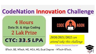 CodeNation Innovation Challenge  Software Development Engineer  CTC 335 LPA  Coding Challenge [upl. by Corella446]