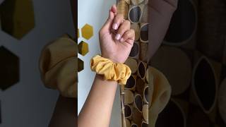 Handmade diy scrunchie😱 shorts viral youtubeshorts [upl. by Atteuqcaj702]