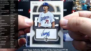 11262023 2023 Topps Definitive Baseball 3 Box Case Break PYT 3 [upl. by Nielsen]