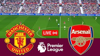 LIVE Manchester United vs Arsenal Premier League 2324 Full Match  Video Game Simulation [upl. by Eli303]