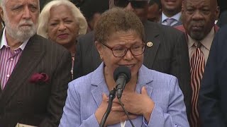 Rep Karen Bass reacts to leaked document suggesting possible end to Roe v Wade [upl. by Damalas]