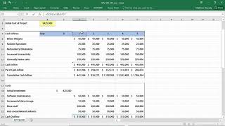 How to Calculate NPV IRR amp ROI in Excel  Net Present Value  Internal Rate of Return [upl. by Aivatnwahs]