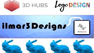 Simple logo design in Rhino  3D HUBS local printing service [upl. by Notsuoh]