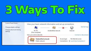 How To Fix Unidentified Network No Internet Access in Windows 11 [upl. by Chen215]