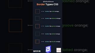 🥵 Border Types CSS  SolidDashedGroove DottedDouble  Frontend Developer  Solve It Smart [upl. by Valry519]