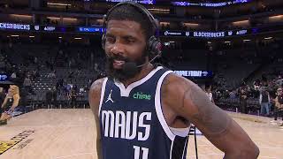 Kyrie Irving Talks WIN vs Kings Postgame Interview 🎤 [upl. by Oicirtap]