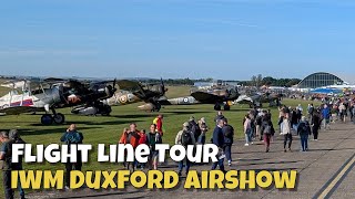 Flight Line Walking Tour • IWM Duxford  Battle of Britain Airshow 2024 [upl. by Bamberger]