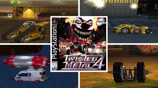 Twisted Metal 4  All Bosses Sweet Tooth [upl. by Lladnar]