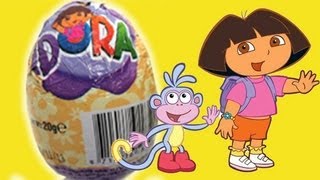 DibusYmas 2 DORA THE EXPLORER Surprise Eggs Unboxing gift Chocolate toy Dora la exploradora [upl. by Airla518]