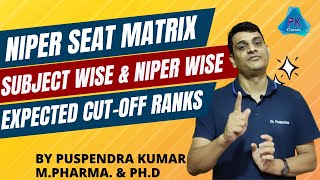 NIPER Seat Matrix  Expected Cutoff Ranks  Top 3 NIPERS Mohali Hyderabad Ahmedabad  All NIPERS [upl. by Cerallua]