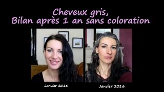 Cheveux gris bilan après 1 an sans coloration [upl. by Elleira583]