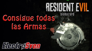 Resident Evil 7  Guía  Localización Todas las armas y datos sobre ellas [upl. by Greabe402]