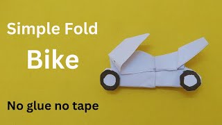 Origami bike  A4 paper Heavy Bike  Motorcycle diybike motorcycle papercraft [upl. by Dey917]