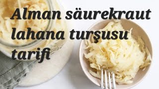 Alman usulü lahana turşusu Sauerkraut nasıl yapılır Orijinal tarif B12 vitamin deposu [upl. by Mook]