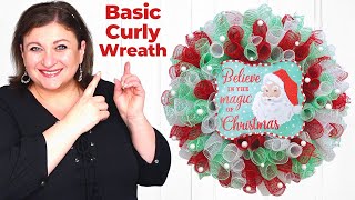 Easily Create a STUNNING Curly Deco Mesh Christmas Wreath at HOME [upl. by Dannon394]