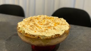 Apple caramel crumble trifle￼￼ One of the best desserts ever [upl. by Ettari]