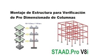 Estructura en StaadPro para Verificar Pre Dimensionado de Columnas staadpro columna [upl. by Daenis]