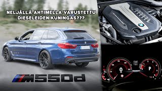 NELJÄLLÄ AHTIMELLA VARUSTETTU MÖRKÖDIESEL  BMW M550d [upl. by Attenhoj]