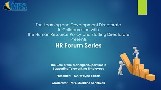 Webinar  The Role of Managers amp Supervisors in Supporting Teleworking Employees [upl. by Inatsed202]