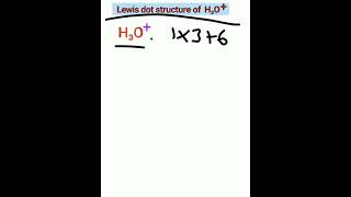 Lewis dot structure of H₃O⁺ hydronium ion lewisstructures hydroniumion [upl. by Aicitan]