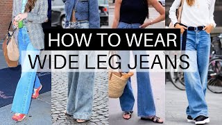 How To Style Falls Hottest Trend  6 Wide Leg Jean Outfits for Women Over 40 [upl. by Oderf]