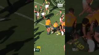 This incredible try by Marika Koroibete for AustraliaSpringboks vs Wallabies [upl. by Lanette72]