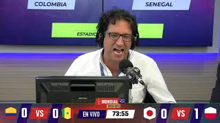 Así narró Antonio Casale el gol de Yerry Mina ante Senegal [upl. by Eesdnyl]