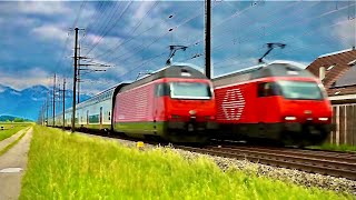 🇨🇭 Swiss Trains at Wichtrach  Schweizer Züge in Wichtrach  May 2024 [upl. by Verbenia]