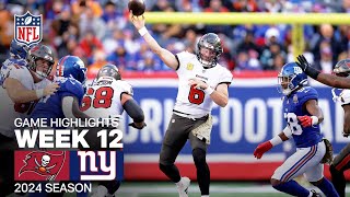 Tampa Bay Buccaneers vs New York Giants  2024 Week 12 Game Highlights [upl. by Eecats158]