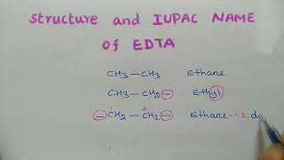 Trick to understand IUPAC Name of EDTA and Structure JEE  NEET [upl. by Batory]