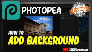 Photopea How To Add Background [upl. by Lipson803]