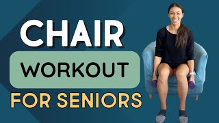 Seated Chair Workout for Seniors  Optional Dumbbells  Train Like A Gymnast [upl. by Nart487]