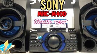 Sony MHCM40D All in one HiFi System  Bass Sound Test [upl. by Balbur670]