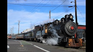 Oregon Rail Heritage Foundations 2022 Holiday Express with Polson Logging Co 2 [upl. by Arimahs314]