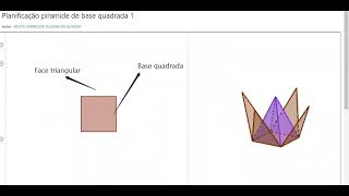 Planificação da pirâmide base quadrada [upl. by Pfister]