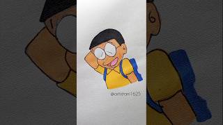 Nobita drawing with acrylic marker  Doraemon yt shorts art doraemon youtubeshorts [upl. by Kincaid242]