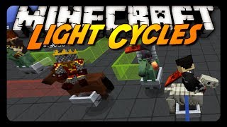 Minecraft LIGHT CYCLES Downloadable MiniGame [upl. by Ammadis]